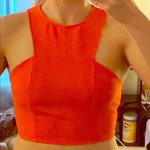 Salmon Pink Crop Top